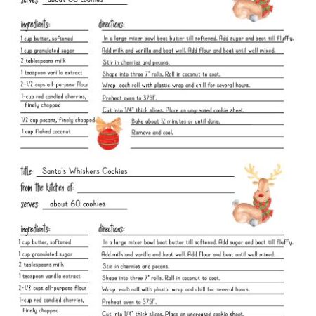 Santa's Whiskers Recipe Card