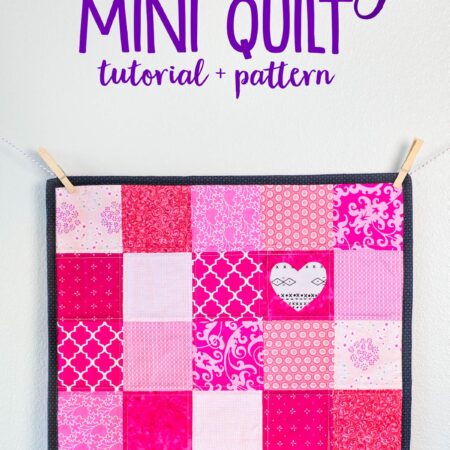 Easy Valentine's Day Mini Quilt